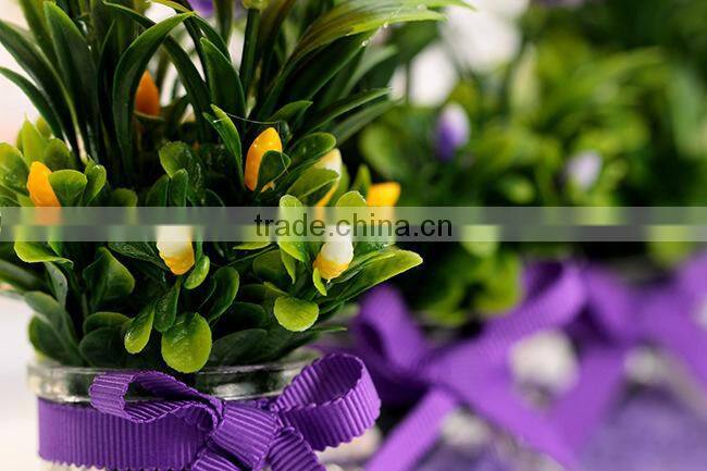 Creative desktop decoration colorful plastic artificial hydrangeas potted