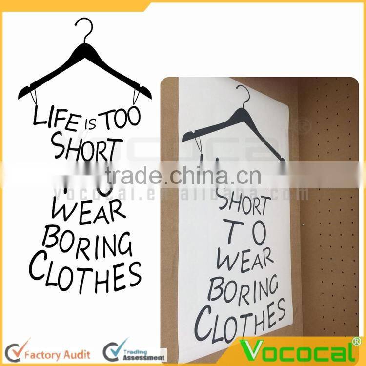 Removable Wall Art Decor Decals Stickers DIY Decoration for Bedroom Fitting Room Cloakroom Living Room Hallway Fashion Store