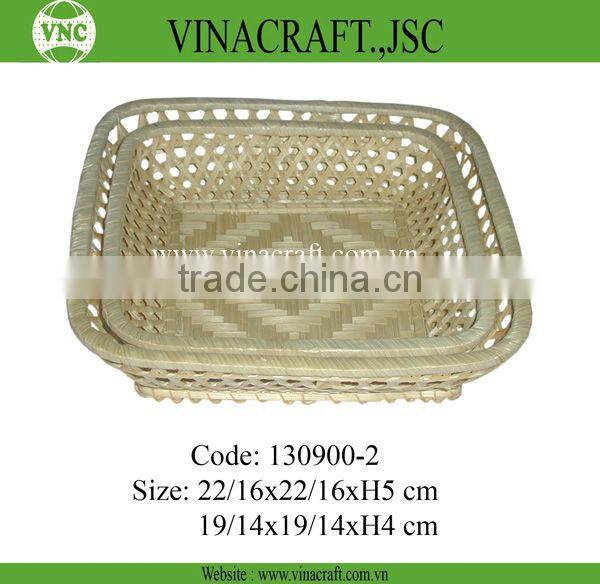 Decorative flower bamboo basket for home