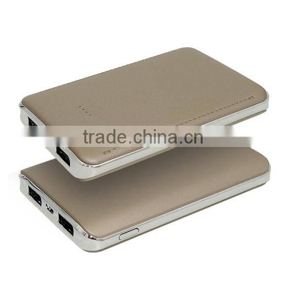 13000mAh Leather finish Power Bank mobile phone charger
