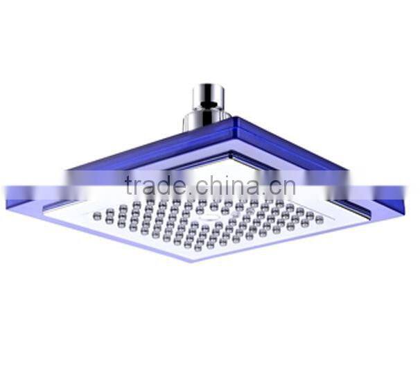 LED Temperature Sensor Color Change 8inch Overhead Shower Rainful Head, ABS 195 LED Flashing Shower Head For Sale