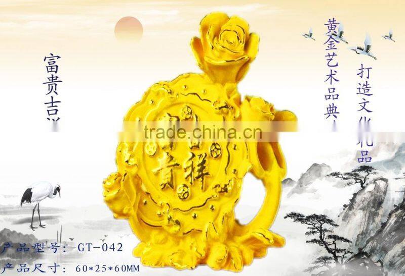 Good Quality 24k gold decorative TaiChi Old Man Figurine