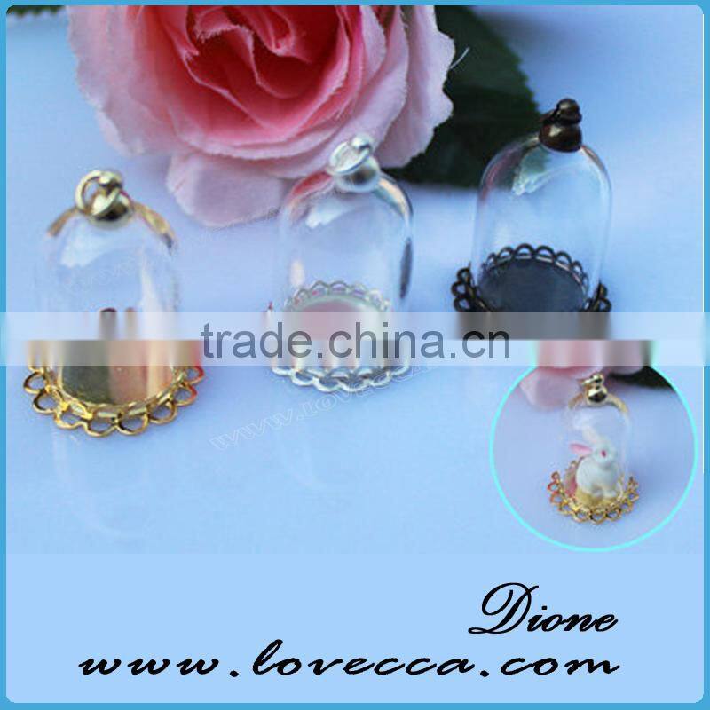 hollow decorative clear glass ball for making diy jewelry