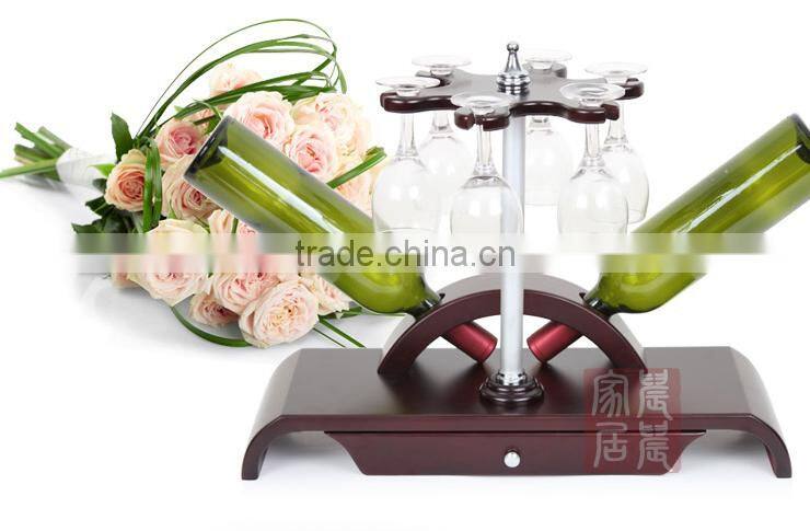 High quality round handmade wooden wine rack MDF wooden wine rack , wall mounted wine rack with led lights