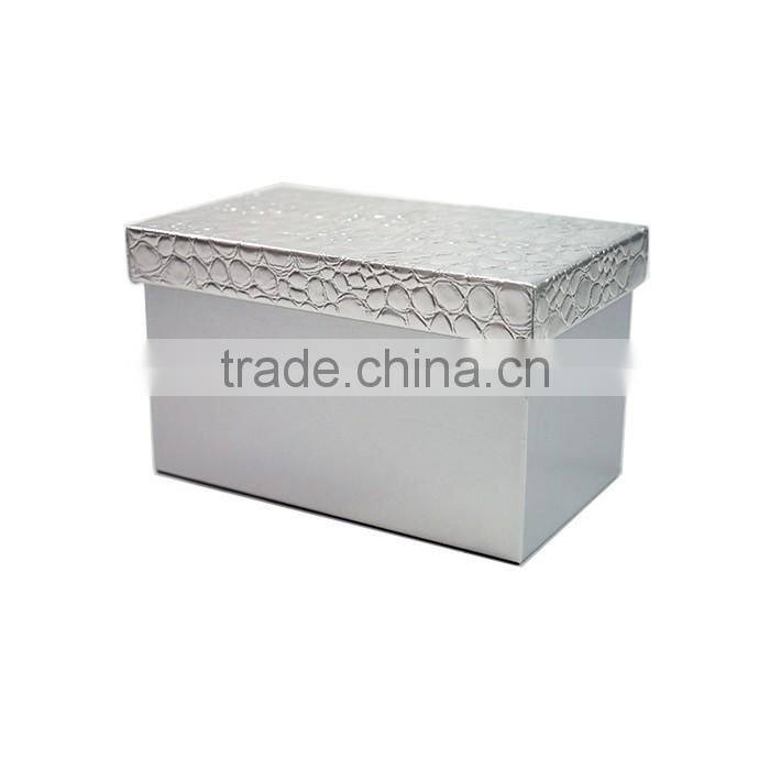 Household Set Of 3 Rectangular Faux Leahter Storage Box With Lid