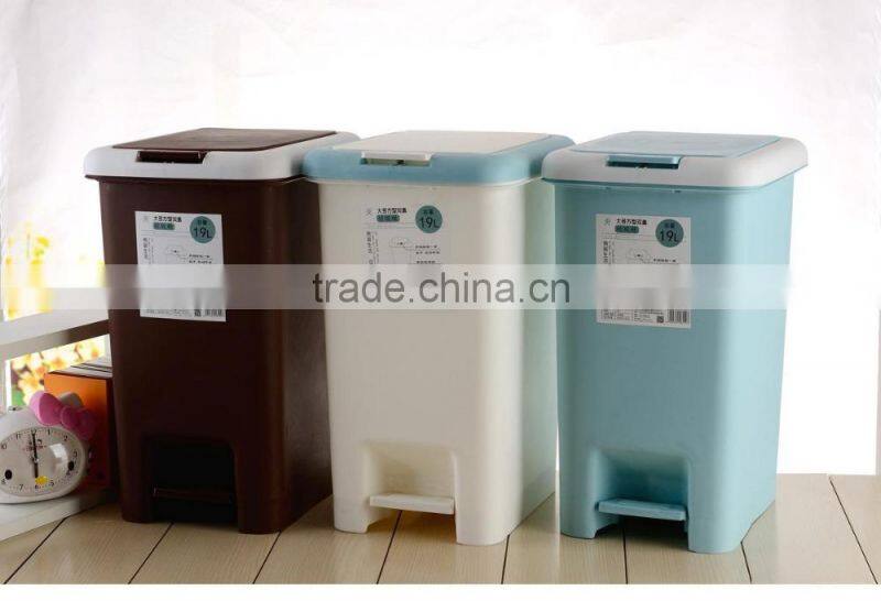 plastic dust bin trash can Simple European style waste bins PP dust bin shake covered trash can cute round trash can with lid