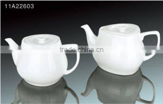 Fine bone china large white ceramic coffee and tea pot