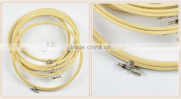 New products high quantity circle round natural bamboo embroidery hoop for diy kit made in china