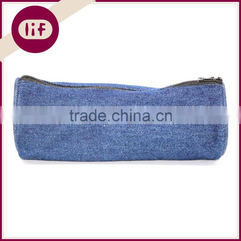 Fancy Round Profile Jean Pencil bag, Jean Zipper Pencil Bag, JeansPencil Bag