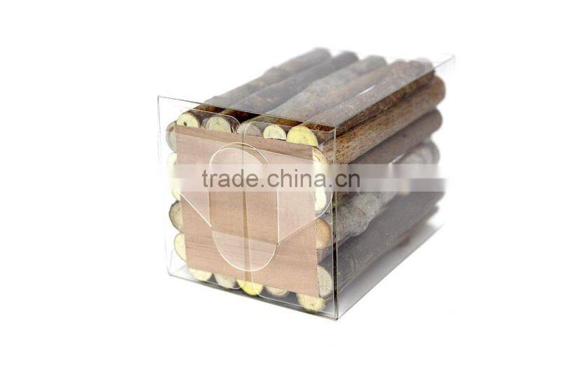 Wooden Pen Holder. Wood Branch Pen Pot, Square Wood Pen Holder