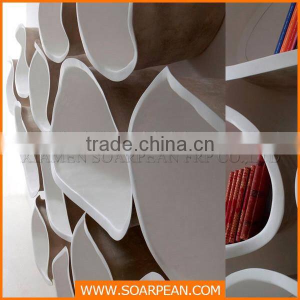 Indoor decoration wall fiberglass furniture bookcase