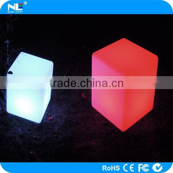 promotional illuminated outdoor LED color changing light cube furniture