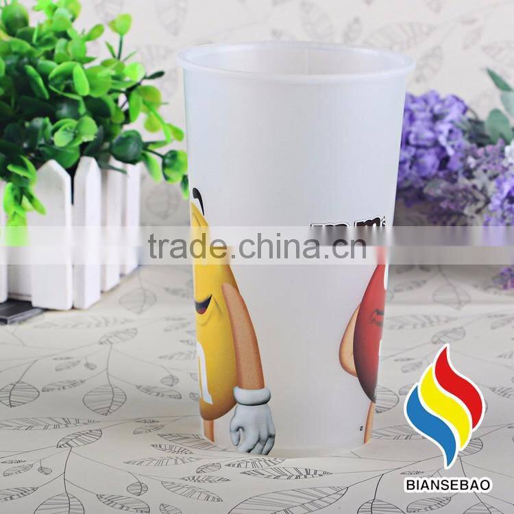 with printing Hot selling 16oz single wall plastic cups
