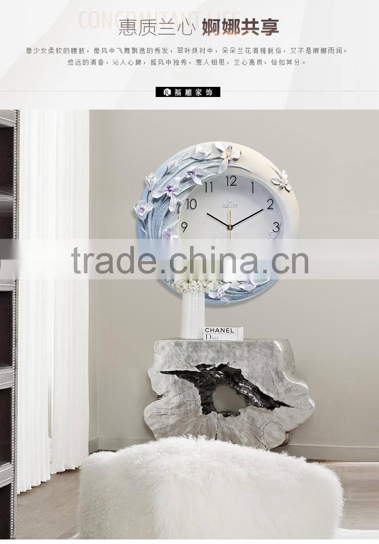 M0025 Momoda Living room Creative modern hanging fancy elegant 3D flower wall clock quiet quartz decoration large wall clock