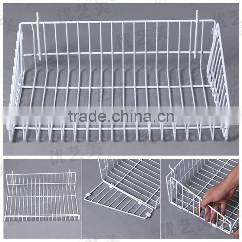 2016 wholesale white metal storage rack shelf with wheels