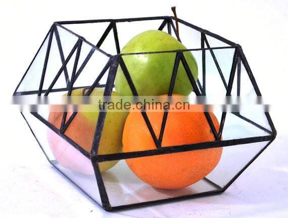 Handmade Quartz Glass Fruit Holder Terrarium