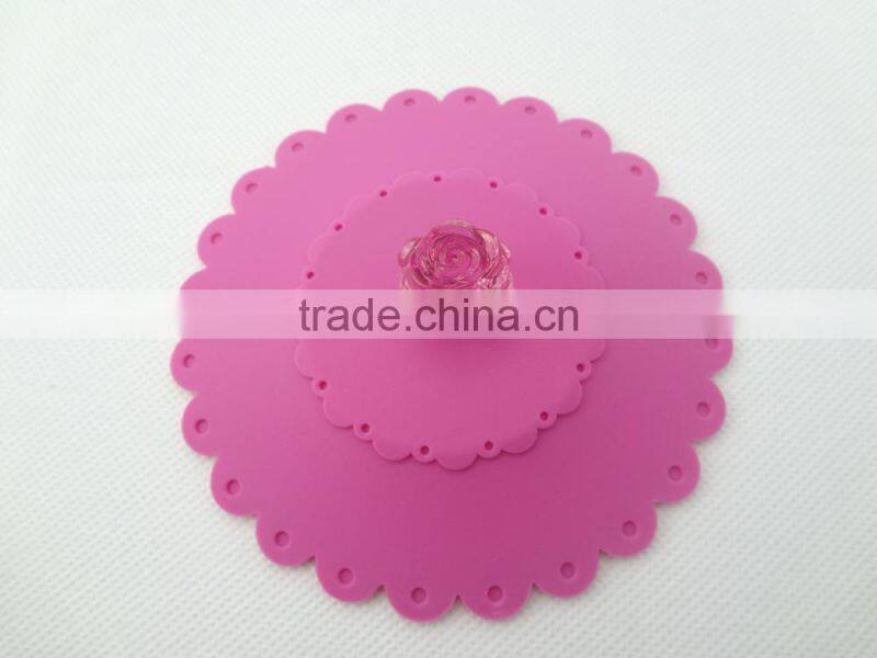 Silicone Cup Lids - Diamond Mug Cover - Silicone Glass Cover Suction Lids for Coffee and Tea Cup