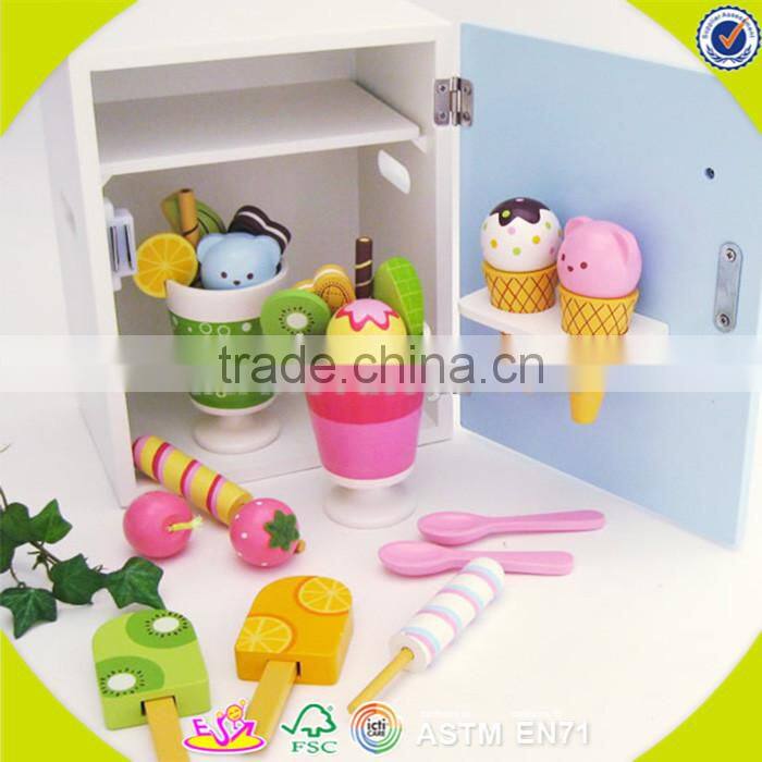 wholesale baby wooden refrigerator toy, best sale kids wooden refrigerator toy, fashion wooden refrigerator toy W10D016