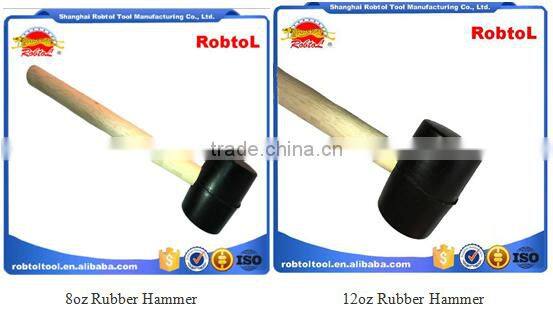 16oz Rubber Hammer Double Face Two Way Mallet Plastic Nylon Head