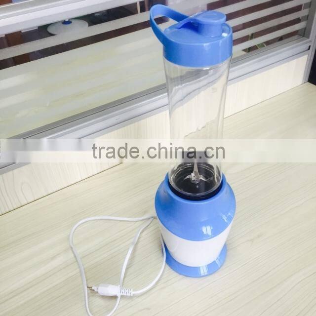 600ml plastic sport bottle hand blender mixer with stainless blade
