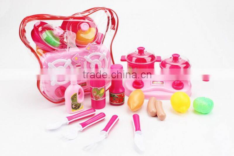 China various styles play kitchen toy set with light