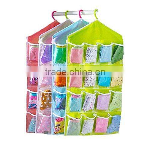 16 Pockets Door Wardrobe Hanging Organizer Bag Shoe Rack Hanger Closet Storage (Z-SO-023)