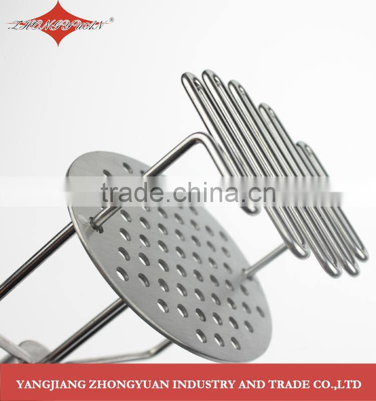 High quality stainless steel potato masher with rubber handle
