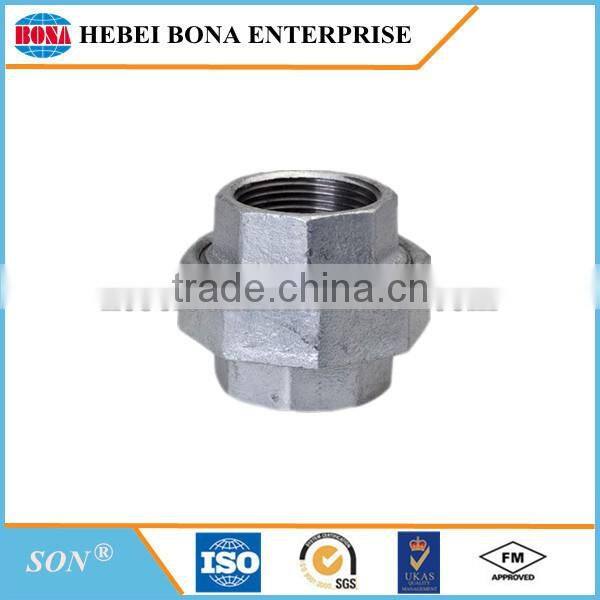 Good quality malleable iron gi fittings union
