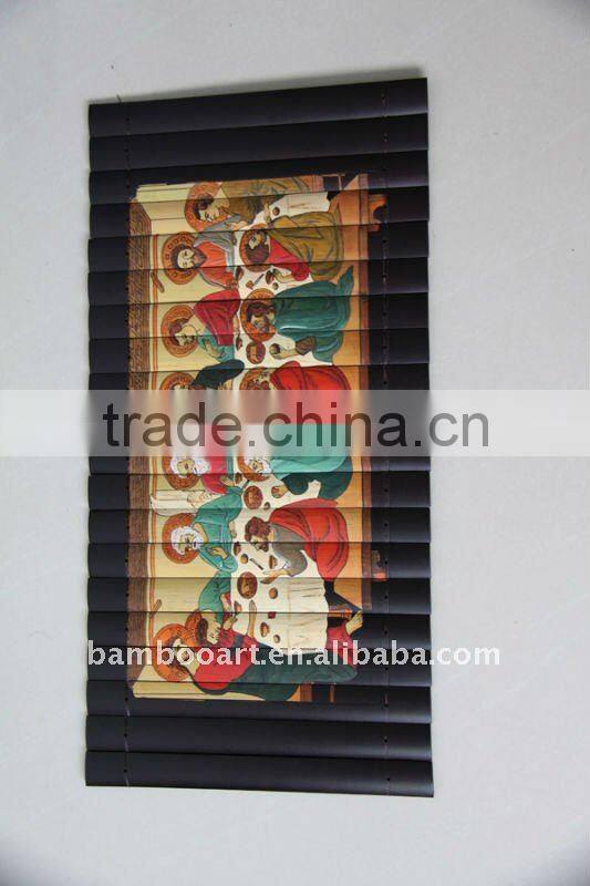 bamboo home decoration (jesus and sheep)