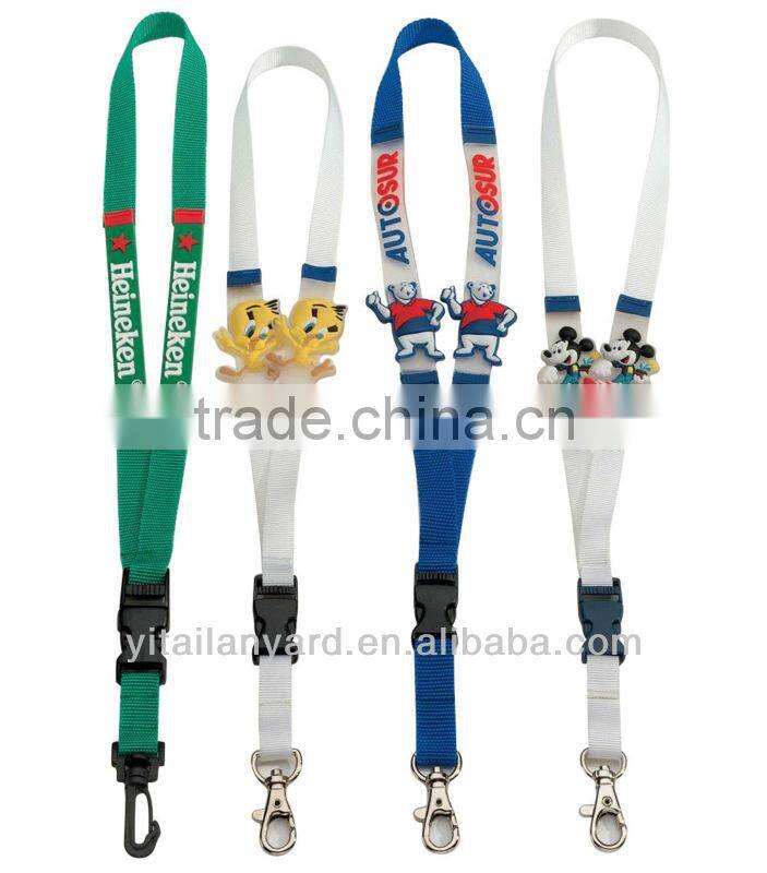 new unique fashion custom mobile phone soft PVC lanyard no minimum order