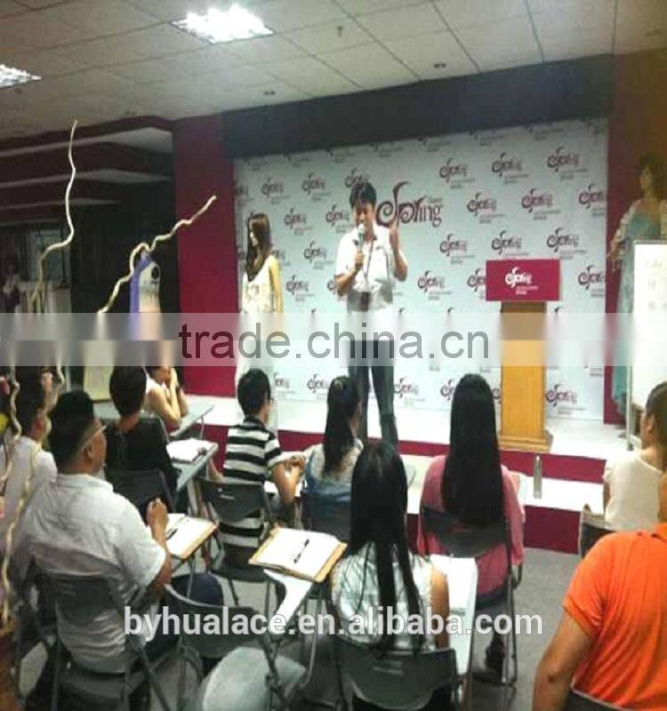 blue flower and balloon guipure embroidery design lace fabric for dress/blouse/cardigan/wedding dress