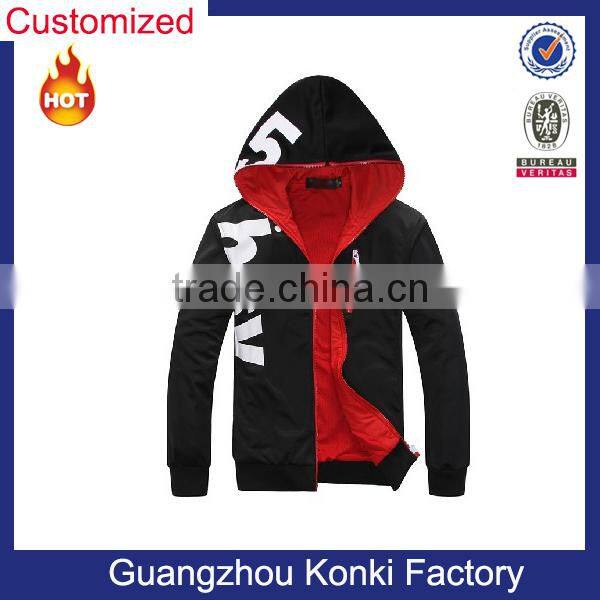 Wholesale 60% polyester 35% cotton 5% spandex zipper custom sport hoodie