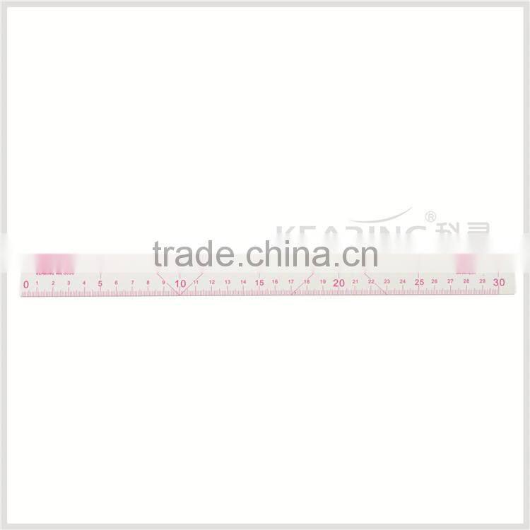 Kearing Chinese Manufacture High Quality Flexible Plastic Pattern Making ruler 3 * 30cm with Mattern Grids # 8006