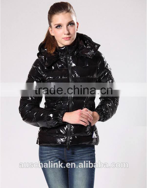 newest urban women high quality black ski down coat customzied