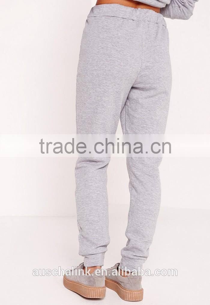 2016 new design girls grey cheap fashion sport pants