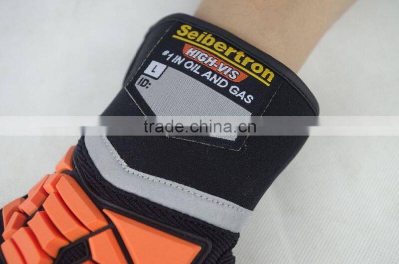 EN388 4131 heat resistant gloves, Impact resistant safety gloves,western impact safety working gloves