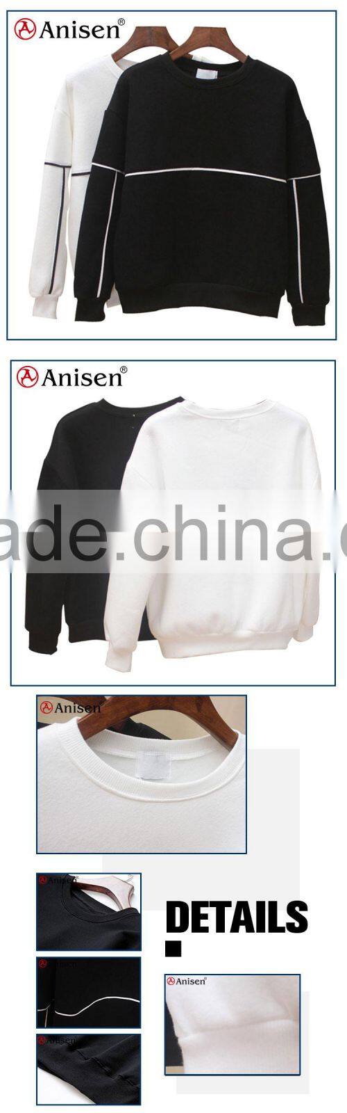 made in china alibaba round collar white black men hoodie