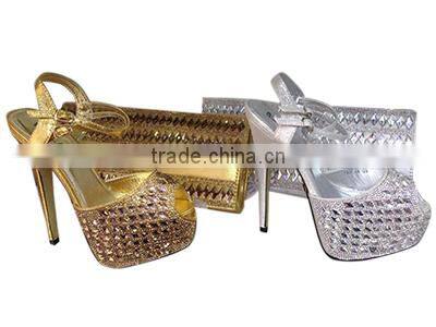 2015 Wholesale High Heel African Shoes And Bags Dress Shoes And Matching Bags MG0011