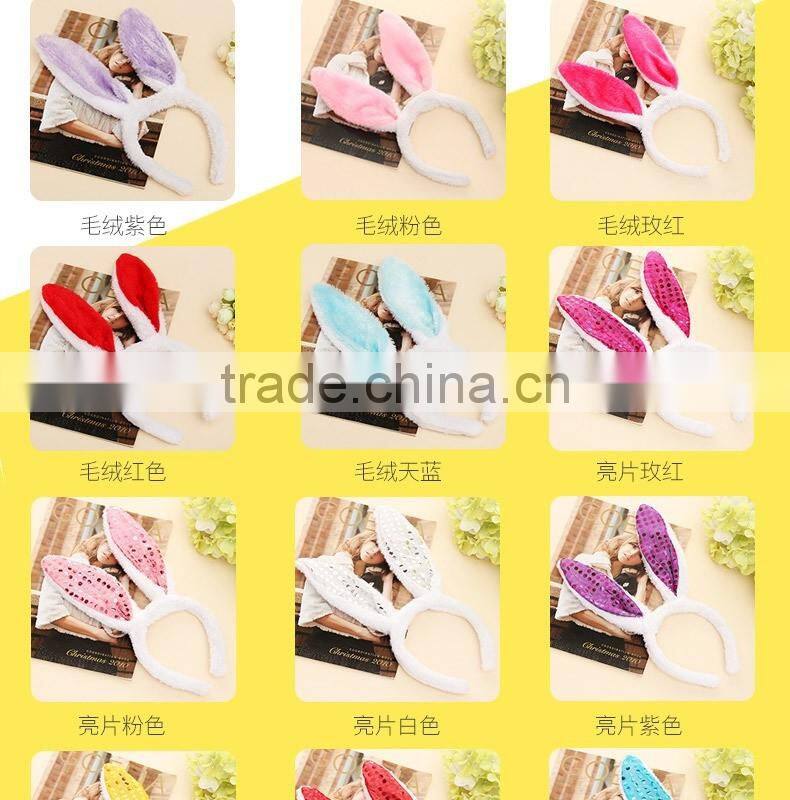 Fashion fans luminous rabbit ears jewelry hot sales rabbit ears hair accessories for fans concert