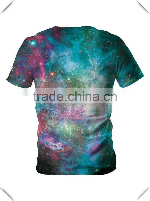Stylish Galactic T-Shirt Space Clothing Galaxy Art Sublimated T Shirt Festival Wear Soft 100% Polyester Full Sublimation Tees