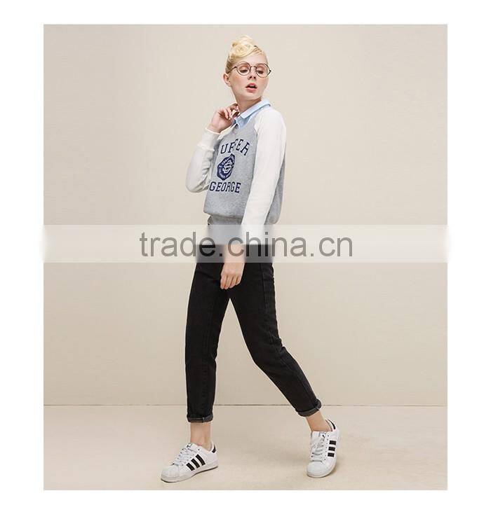 Top grade custom crew neck raglan sleeve quilted sweatshirts