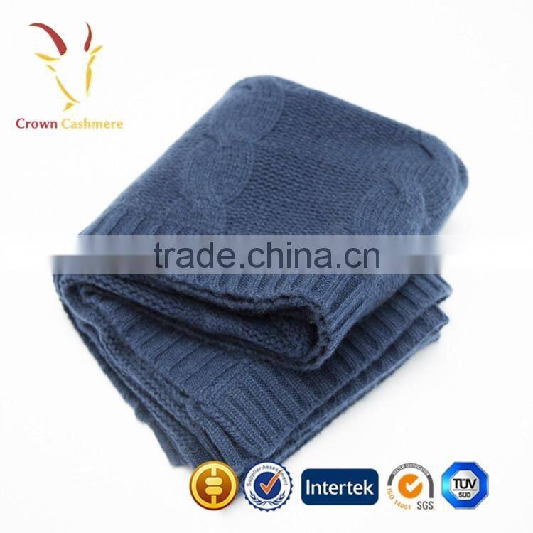 Pure Cable Knitted Cashmere Blanket Knit Cable Baby Blanket