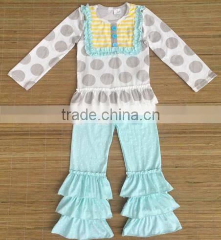 Boya new arrive autumn and winter New kids clothes girl baby long sleeve cotton flower casual suits baby clothing wholesale