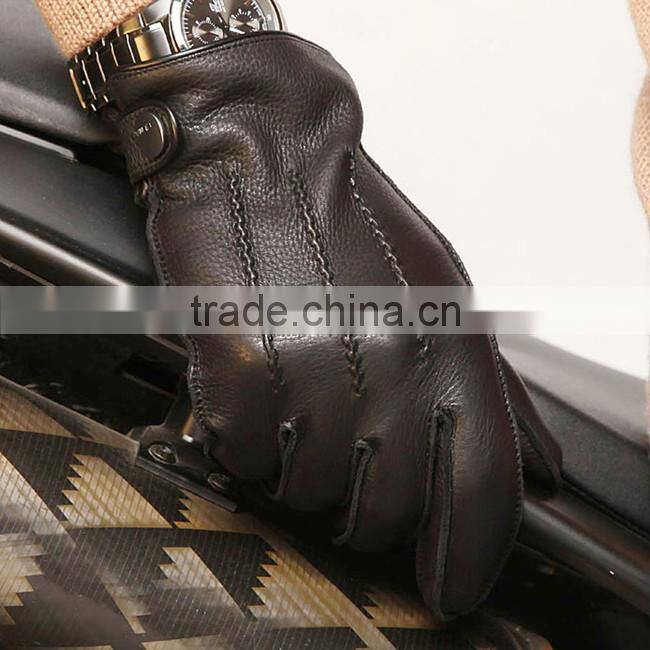 cent stripe men leather gloves