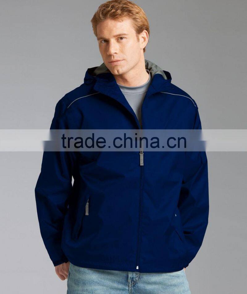 Men's lightweight hooded windbreaker breathable membrance jacket