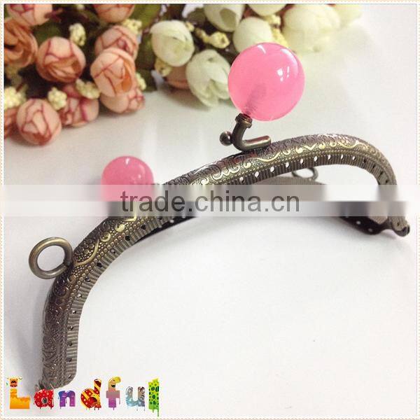 Antique Bronze Yummy Gumball Candy Head DIY Bag Frame Coin Purse Frame