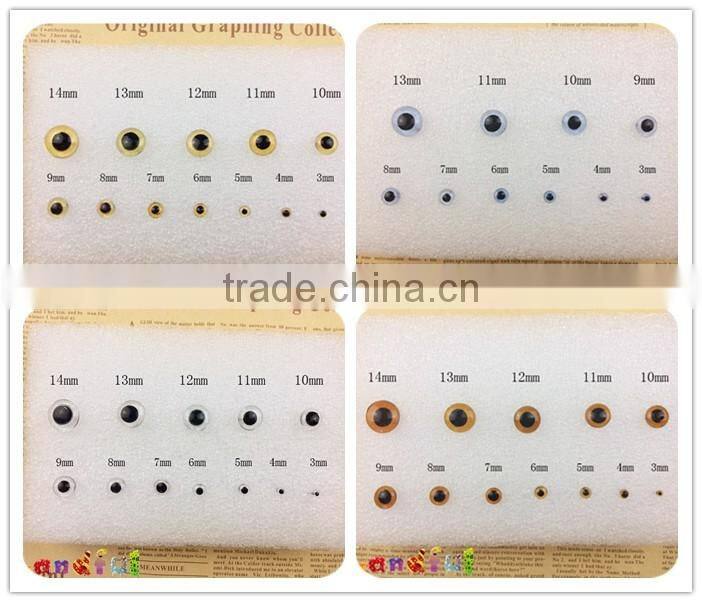 15mm Clear Blue Needle Felted Animal Toy Wire Back Felting Glass Doll Eyes