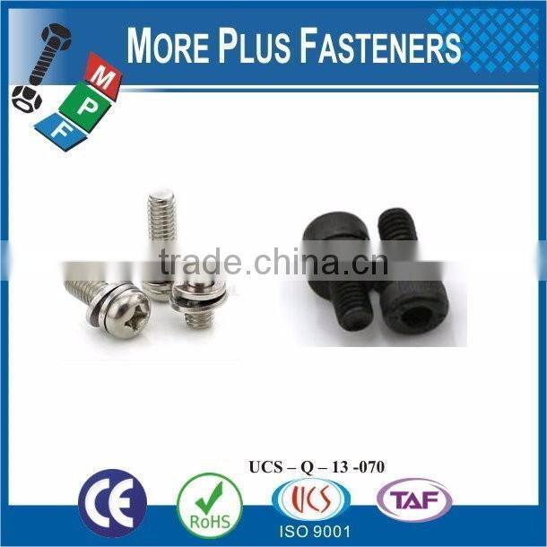Taiwan JIS B1187 M3 M12 M4-0.7 x 10mm Phillips Pan Head Zinc Finish Steel Split Lock Washer SEMS Machine Screw