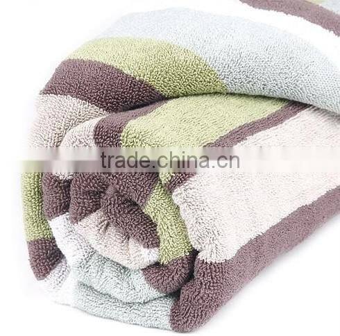 100 per cent cotton striped beach towels