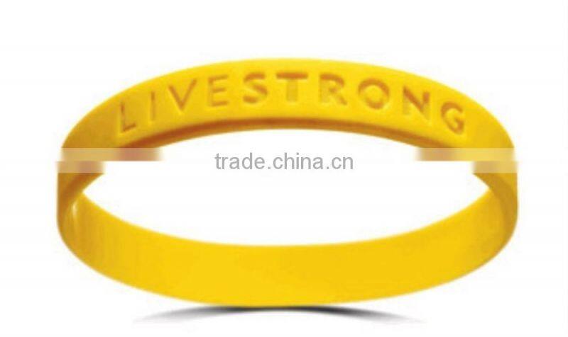 Hot promotion/embossed silicone bracelet/print silicone wristband/silicone bracelets